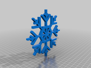 fiocco di neve natale decorazione ornamento l'albero la albero ornamenti 3d print model - Mito3D