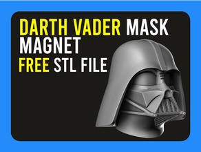 darth vader magnet fridge darthvader helmet jedi mask star starwars wars 3d print model - Mito3D