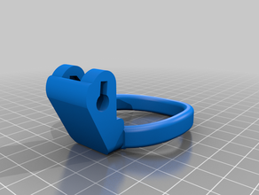 curved base ring 44 size chastity 3d print model - Mito3D