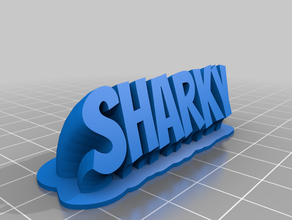sharky plate customized 3d print model - Mito3D