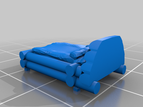 old bed logs 3d print model - Mito3D