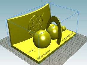 Planeten, solar system scale nasa-logo 3d print model - Mito3D
