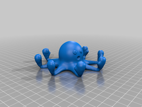 boxe polpo animale animali box la creatura facile guanto il mare calamari 3d print model - Mito3D
