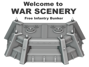 infantry bunker war scenery 40k fantasy scifi tabletop gaming warhammer 40000 3d print model - Mito3D