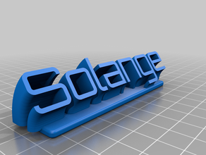 my customized sweeping name plate remix so 3d print model - Mito3D