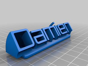 my customized sweeping name plate remix dam 3d print model - Mito3D