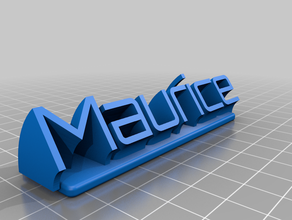 mon personnalisés en balayant la plaque de nom remix momo personnalisé 3d print model - Mito3D
