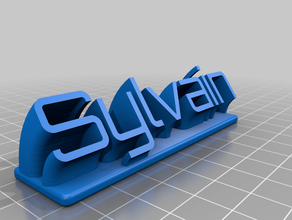 mon personnalisés en balayant la plaque de nom remix syl personnalisé 3d print model - Mito3D
