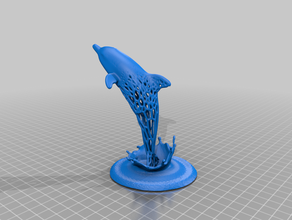 vonoroi dolphin jumping out water animal splash whale 3d print model - Mito3D