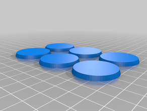 6 x 32mm bases circulares personalizado 3d print model - Mito3D