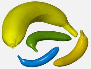 plátano escaneo 3d 3dscan el de la decoración fruta diversión scan juguete inútil 3d print model - Mito3D
