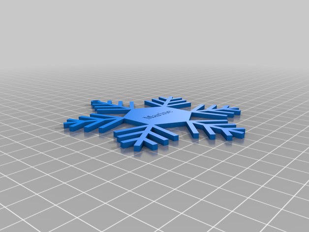 flocon de neige marine personnalisé 3D print model - Mito3D