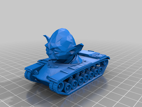 low poly yoda tank v2 remix starwars star wars 3d print model - Mito3D