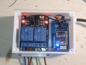 relé doble caja esp 8266 esp8266 3d print model - Mito3D