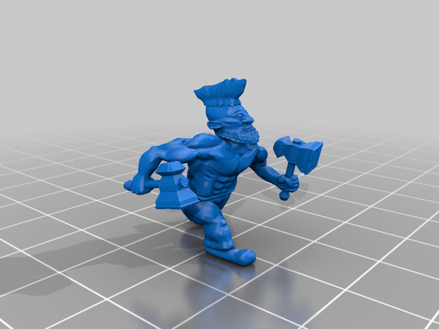 gnome warrior dnd mini miniature tabletop 3D print model - Mito3D