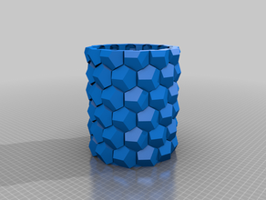 my customized honeycomb vase parametric 3d print model - Mito3D