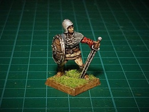 bandit sword 28mm no supports needed dnd fantasy footsoldier frostgrave medieval mercenary rpg soldier warhammer 3d print model - Mito3D