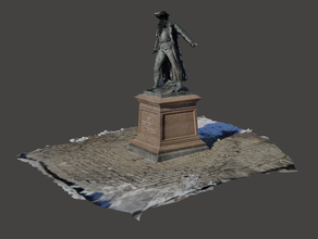 william prescott statue bunker hill la photogrammétrie 3d print model - Mito3D
