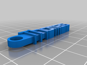 my customized message keychain 3d print model - Mito3D