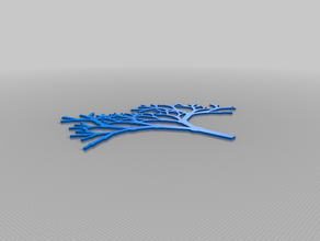 my customized 2d fractal tree 3d print model - Mito3D