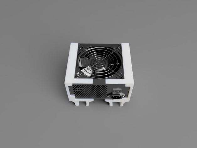 atx psu montagem de 80 20 trilhos crypto mineração do equipamento monte a fonte alimentação ferroviário 3D print model - Mito3D