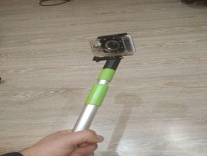 window squeegee extendable handle gopro selfie stick 3d print model - Mito3D