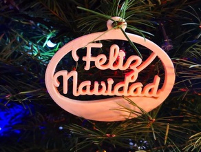 ornement de noël feliz navidad arbol les fêtes décoration décorations des arbre 3d print model - Mito3D
