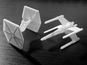 tie fighter ornamento pannelli assemblaggio richiesto di natale decorazione la kit carta modello in remix sprue starwars star wars 3d print model - Mito3D