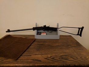 wall mountable gun sword rack shelf ammo box chiappa little badger dagger knife openscad organization rifle mount 3d print model - Mito3D