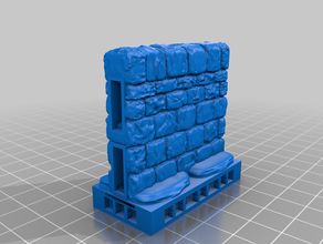 openlock dungeon stone s walls 3d print model - Mito3D