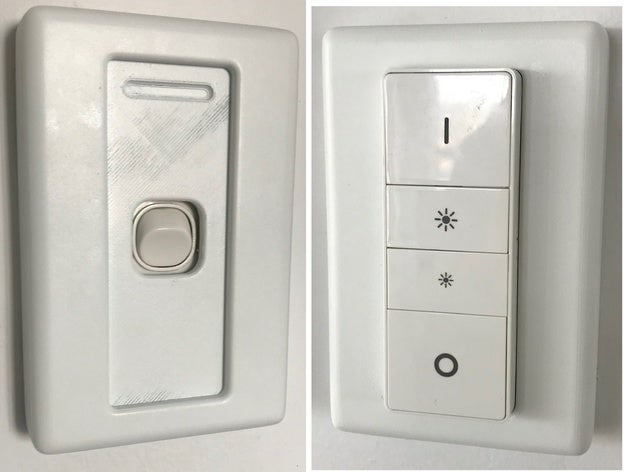 clipsal 2000 light switch philips hue dimmer cover au 3D print model - Mito3D