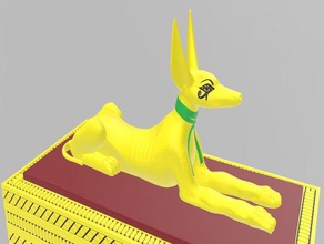 xevious multi-matériaux égyptien chacal chien hound 3d print model - Mito3D