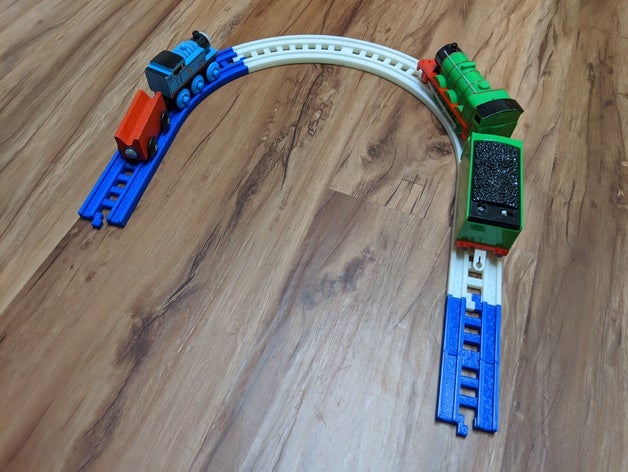 modular trilho de trem conjunto padrão compatível personalizáveis pista 3D print model - Mito3D