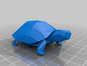 low-poly Schildkröte Tier Reptil Schildkröten 3d print model - Mito3D