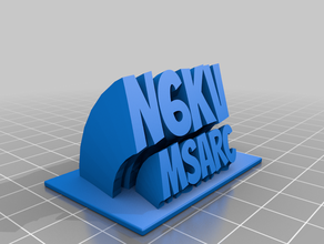 n6kv targhetta 2 su misura ham radio 3d print model - Mito3D