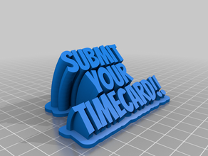 senden Sie Ihre Zeitkarte kundengebundene 3d print model - Mito3D