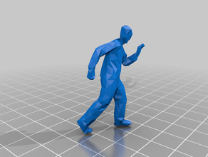 hiker low poly count pose hiking lowpoly lowpolycount lowpolygon people statue 3d print model - Mito3D