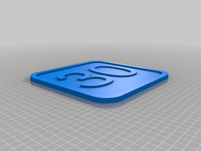 square house number sign 3d print model - Mito3D