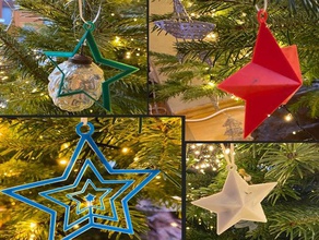 christmas stars - verschiedene Arten Weihnachten Weihnachts-Dekoration star Weihnachtsbaum Stern 3d print model - Mito3D
