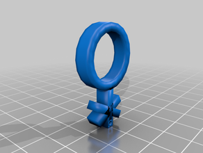 nicht binäre Zeichen Schlüsselanhänger genderqueer stolz queer 3d print model - Mito3D