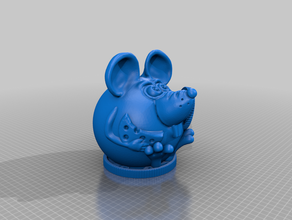 rato piggy bank mouse mealheiro 3d print model - Mito3D