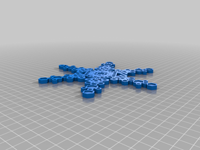 my snowflake 6 customized 3d print model - Mito3D