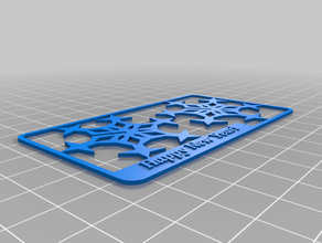 snowflake kit card fixed customized 3d print model - Mito3D