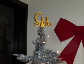 cobre árvore topper decoração de natal enfeite férias ciência enfeites 3d print model - Mito3D