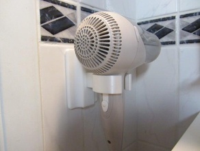hairdryer wall mount 3d print model - Mito3D