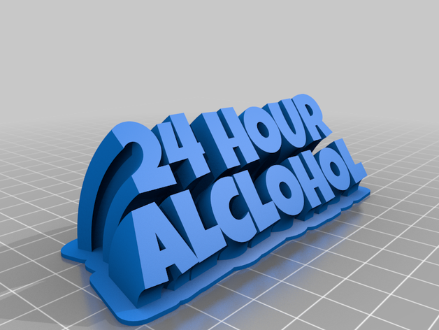 24 alclohol personalizado 3D print model - Mito3D