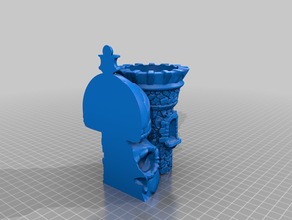 castle grayskull wraparound smaller printers 3d print model - Mito3D
