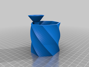 twisted hex planter 3d print model - Mito3D