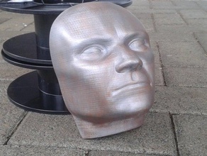 creux masque - hohlmaske holow tête d'homme les nurbs 3d print model - Mito3D