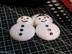 snowman pin pins xmas decoration 3d print model - Mito3D